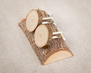 Recycled Christmas Tree Branch Cufflinks